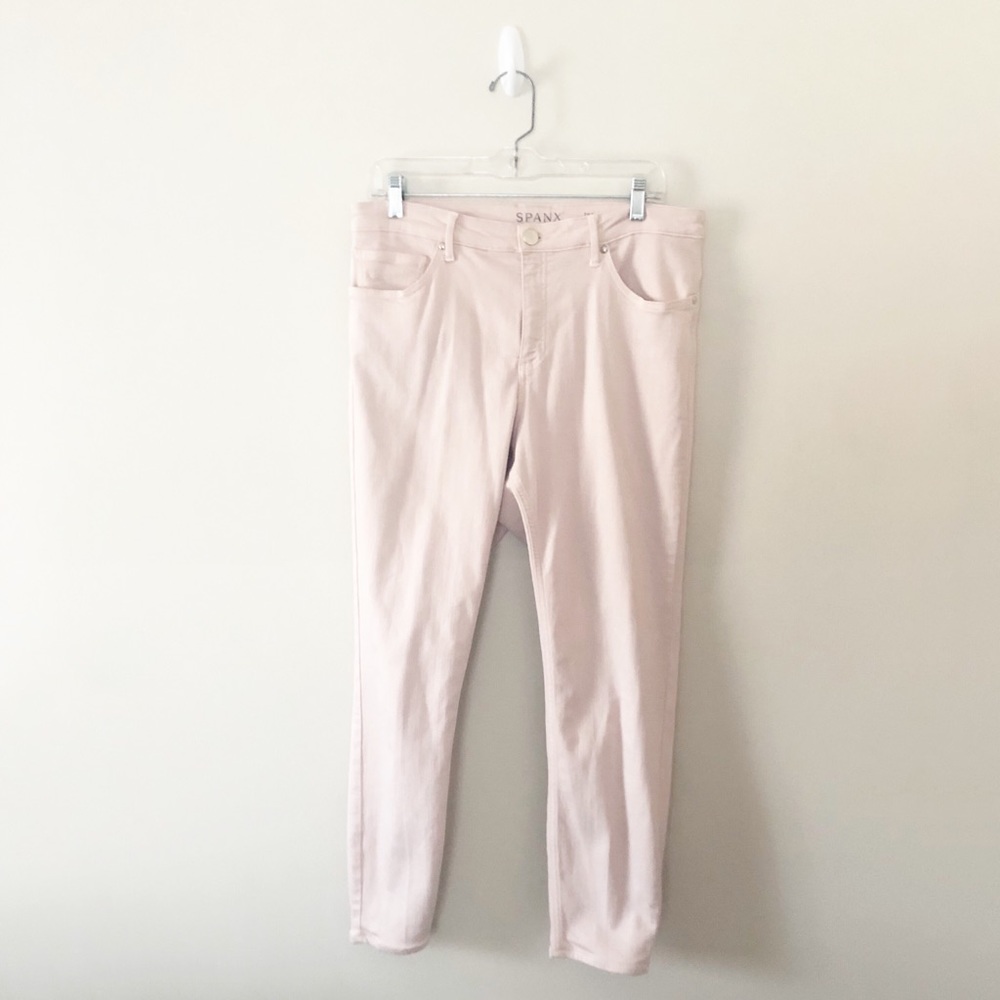 Spanx Slim-X Cropped Skinny Jeans High Rise Pink